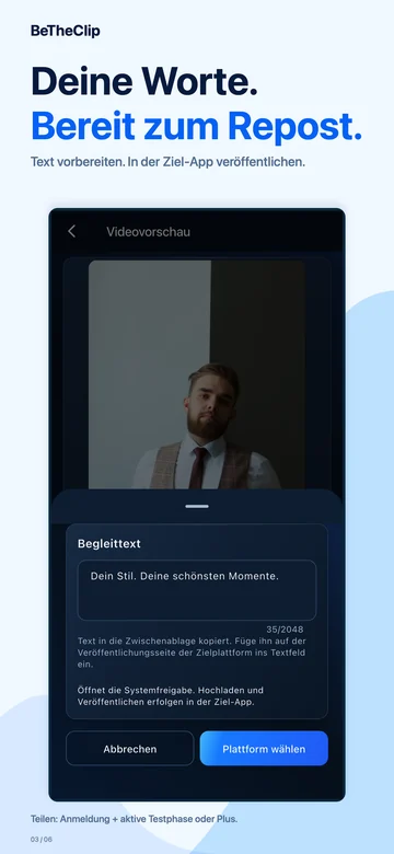iPhone · Deine Worte. Bereit zum Repost.