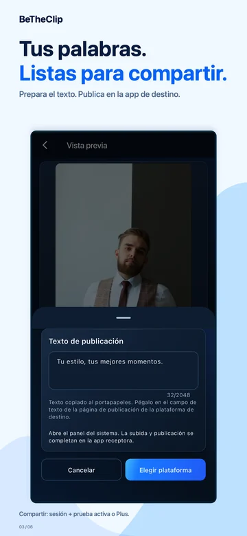 iPhone · Tus palabras. Listas para compartir.