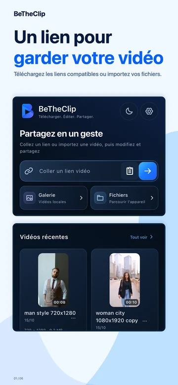 iPhone · Un lien pour garder votre vidéo