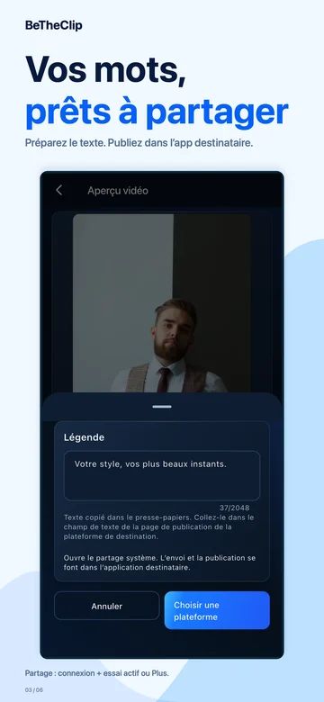 iPhone · Vos mots, prêts à partager