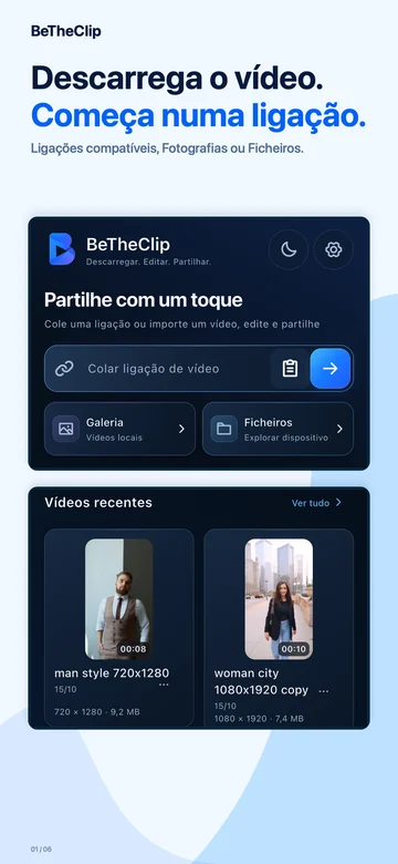 iPhone · Descarrega o vídeo. Começa numa ligação.